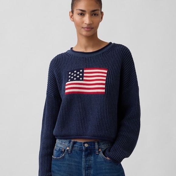 NWT GAP XL American flag sweater - Picture 2 of 2